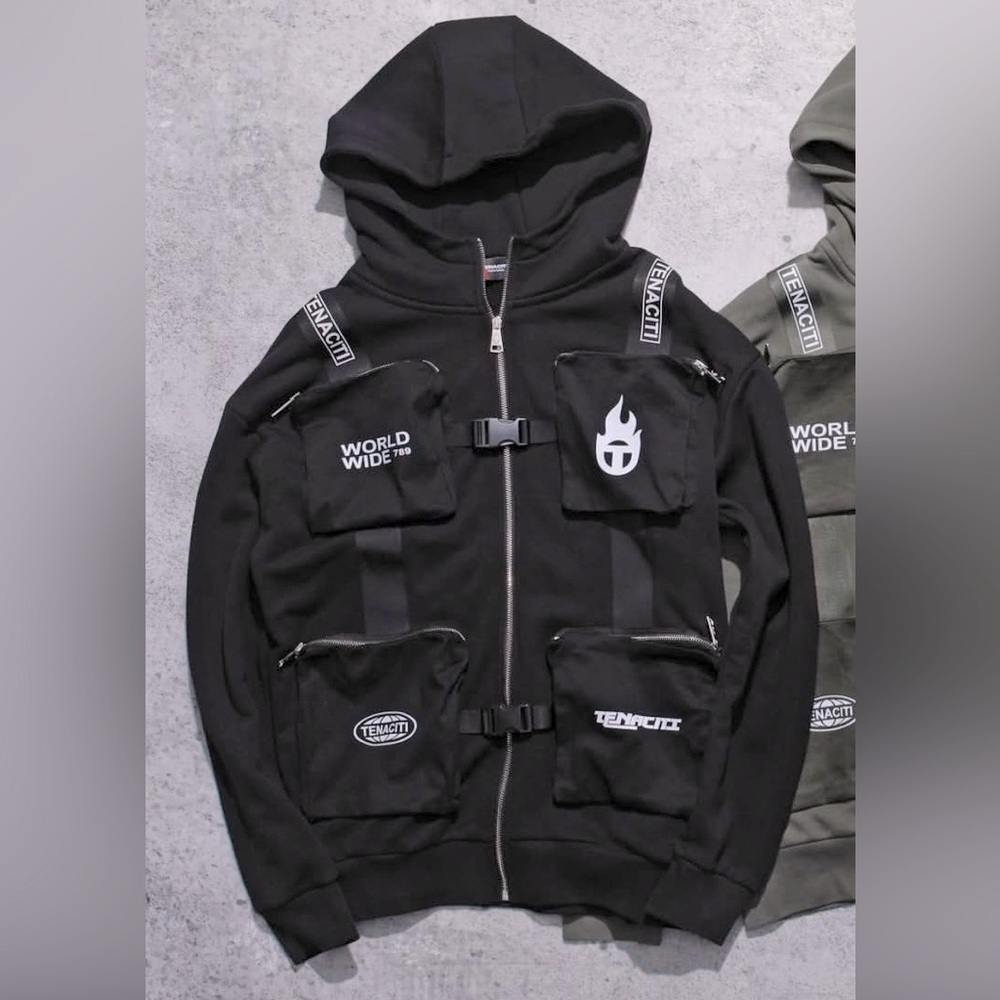 Tenaciti Zip up Cargo Hoodie- NWT